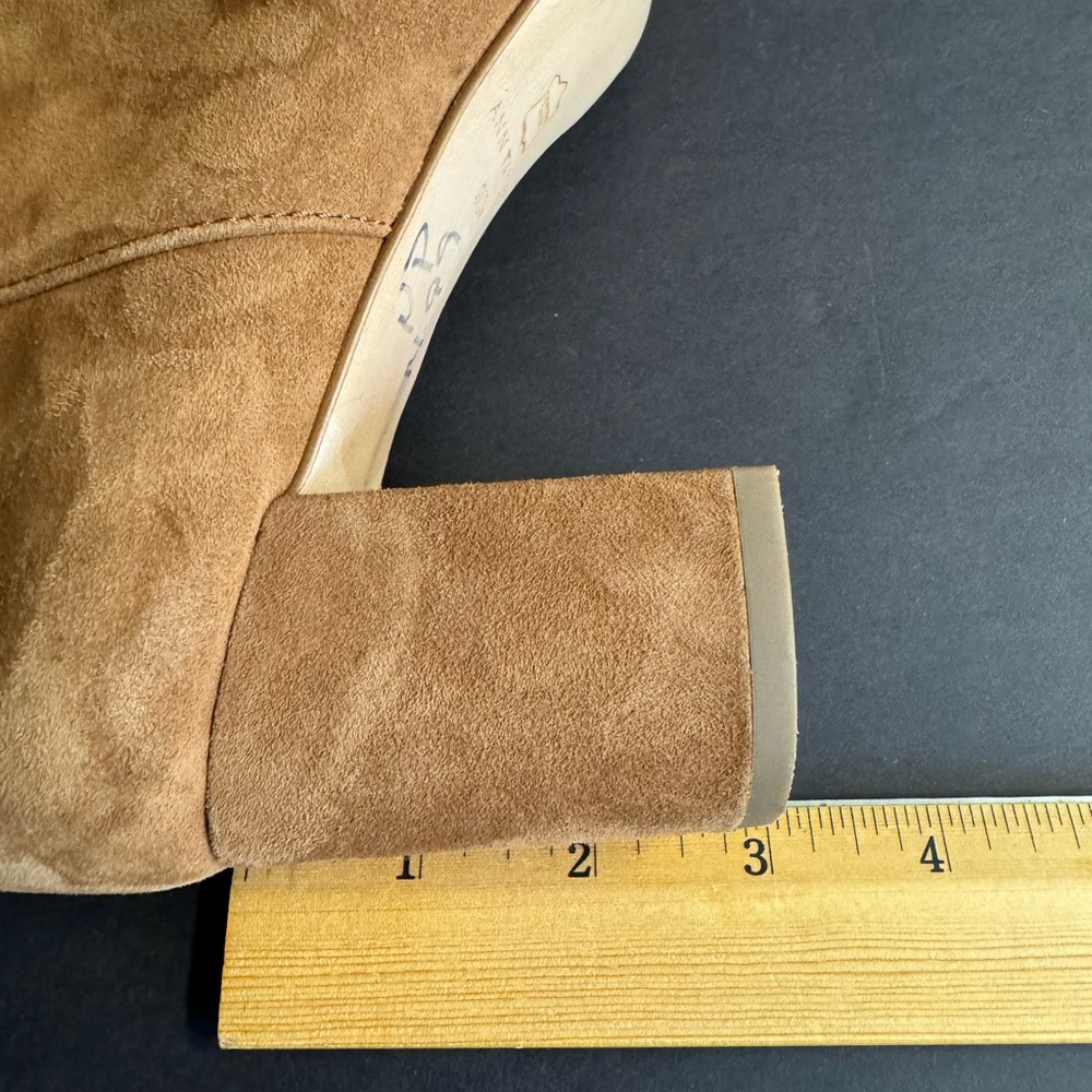 Ann Taylor-Nettie soft mocha mousse brown suede buckle ankle boot.9.5 - Picture 8 of 11
